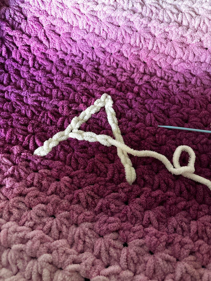 Handmade Crochet Blanket - Custom Size & Color