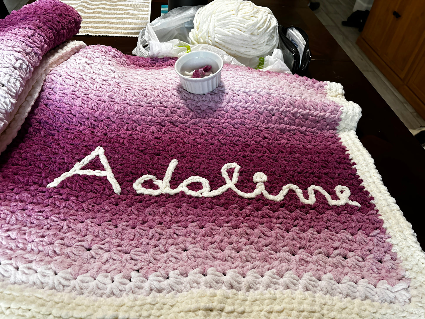 Handmade Crochet Blanket - Custom Size & Color
