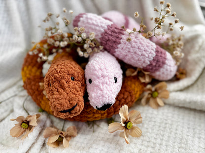 Severus the Snake Plushie (Pink)