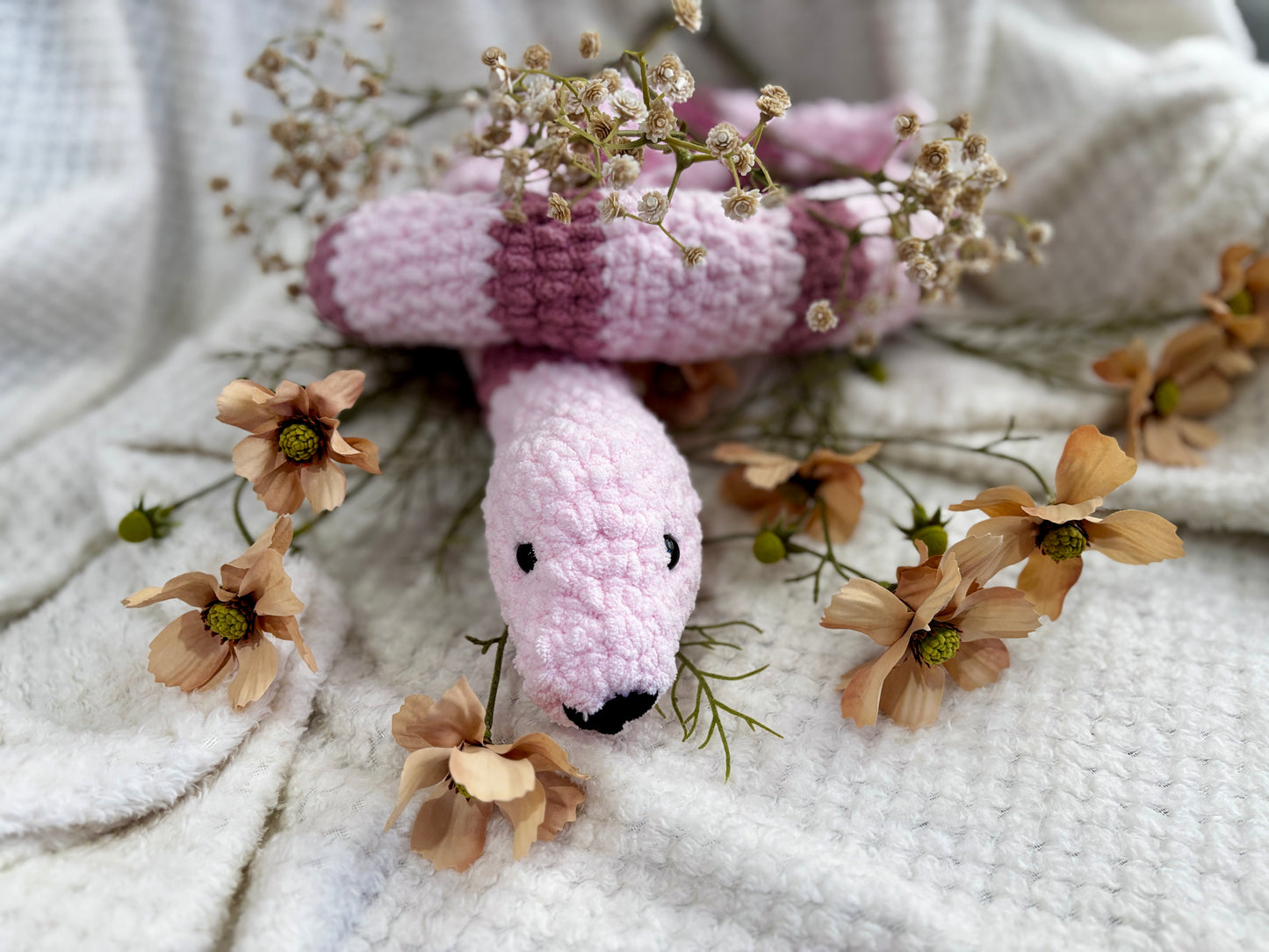 Severus the Snake Plushie (Pink)