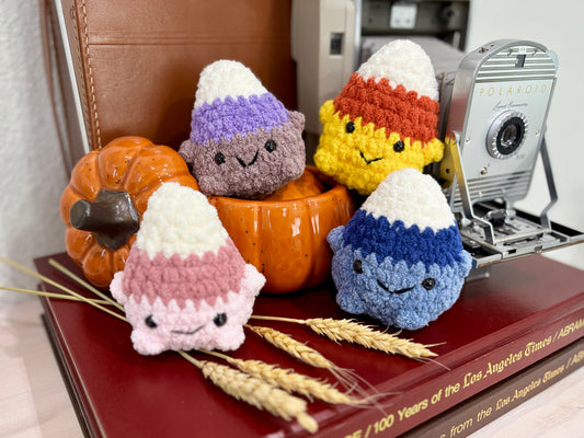 Cleo the Candy Corn Plushie - Handmade Crochet Plush