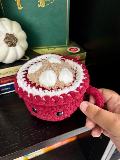 Hot Cocoa Mug Plushie - Holiday Edition (Cinnamon Spice)
