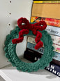 Crochet Holiday Wreath - Handmade Plush Decor
