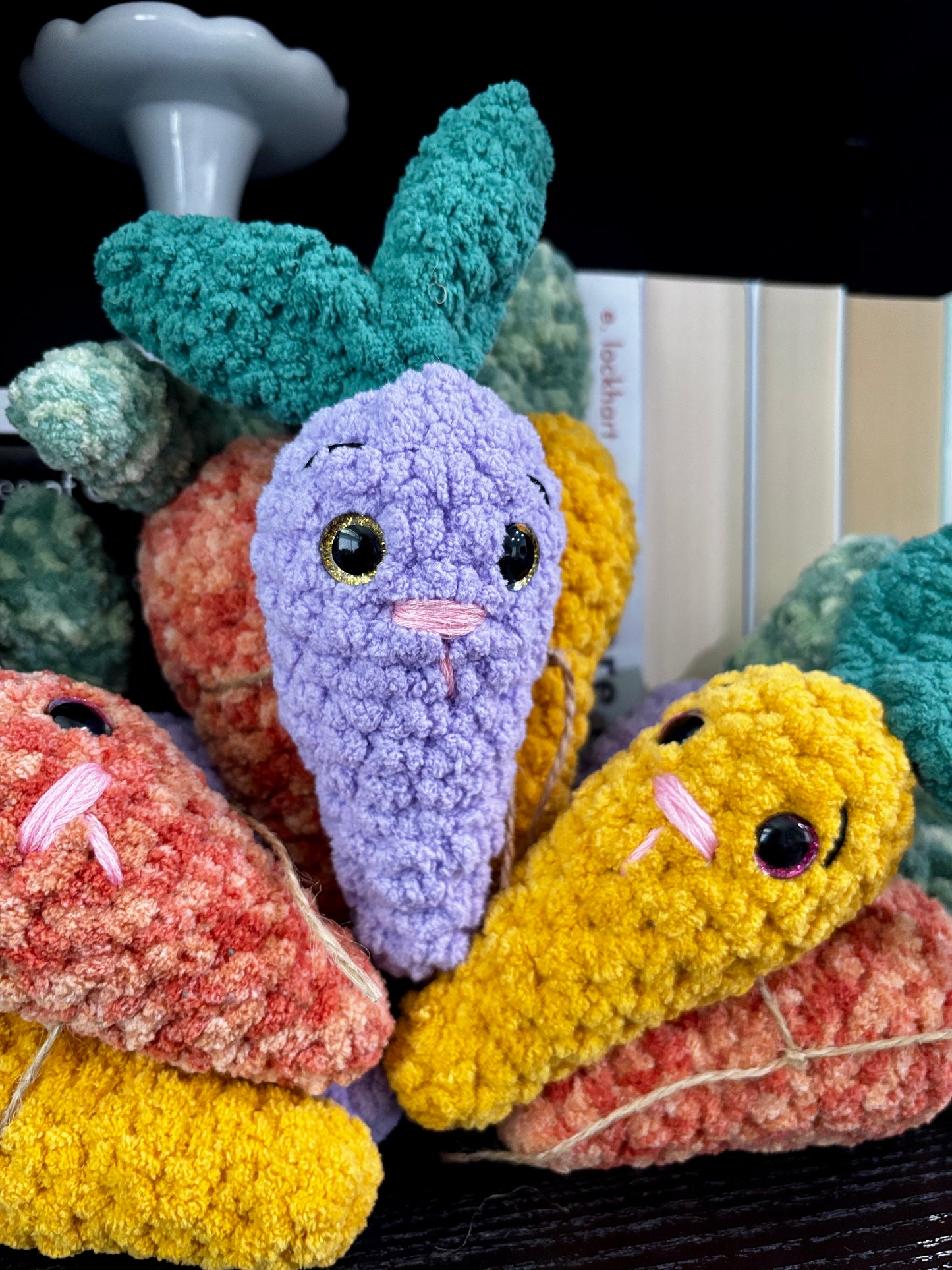 Carrot Patch Plushies - Handmade Crochet Veggie Friends